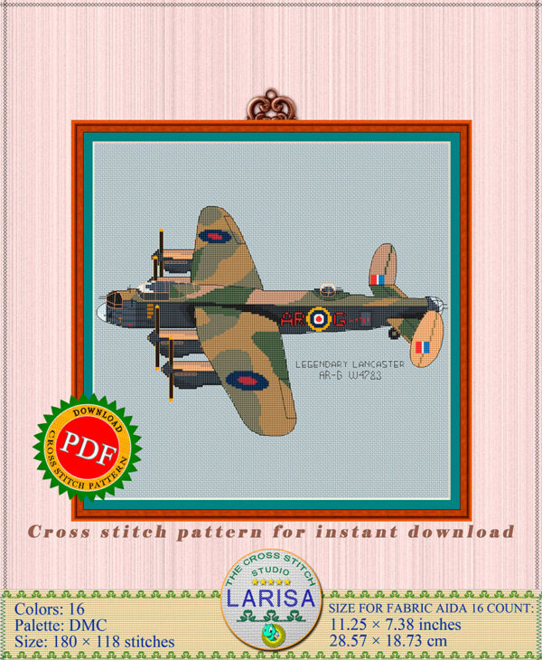 WWII bomber embroidery design