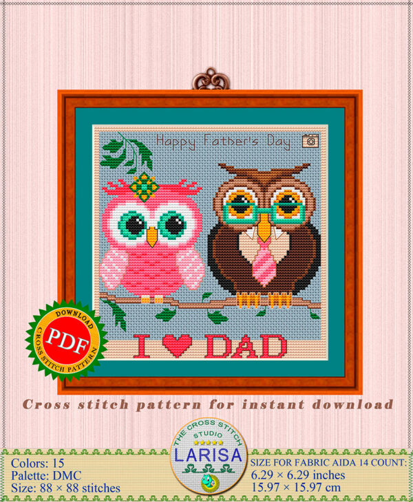 Must-have cross stitch pattern for celebrating Father's Day