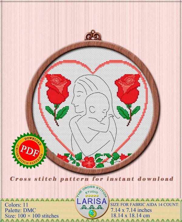Must-have cross stitch pattern for celebrating Mother's Day