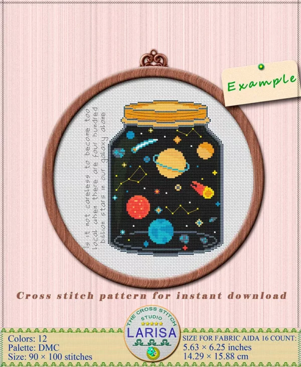 Explore the Cosmos Cross Stitch Pattern