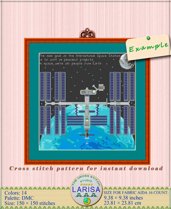 Join the global space community with this ISS cross stitch pattern