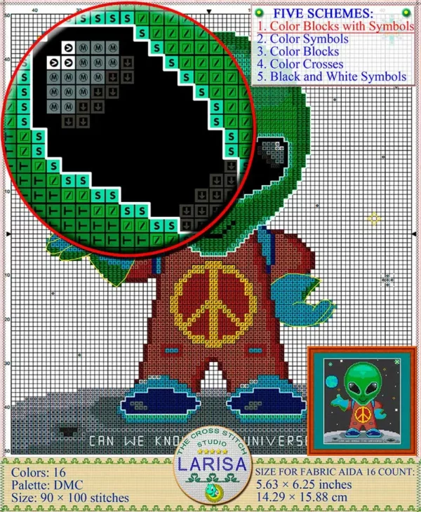 Captivating Extraterrestrial Cross Stitch Pattern