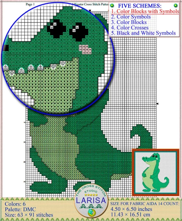 Whimsical alligator pattern for animal lovers