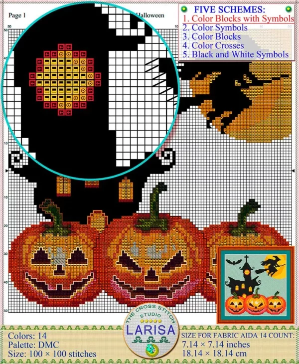 Whimsical Pumpkin Trio Stitching Design