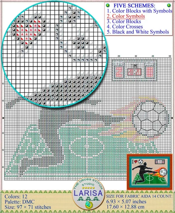 Celebrate the beauty of football with cross stitch