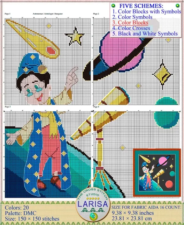 Must-have cross stitch pattern for space enthusiasts