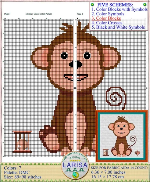 Sample completed charming monkey project