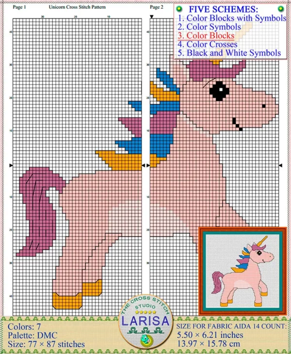 Delightful unicorn pattern with a touch of magic