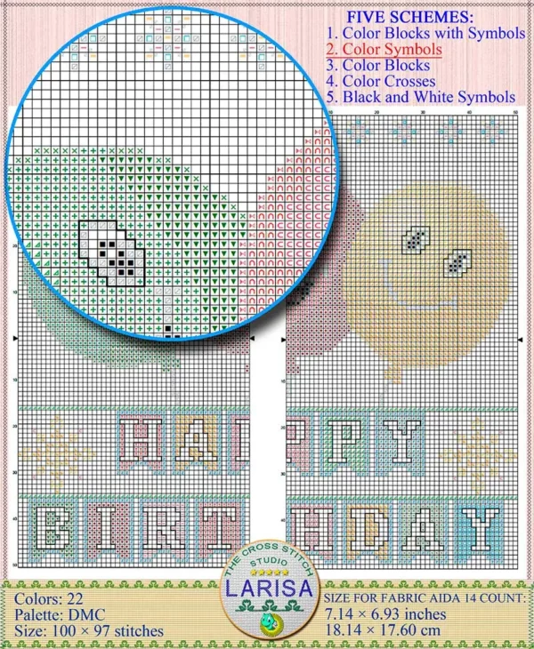 Expressive Balloons Cross Stitch Pattern: Celebrate with Laughter